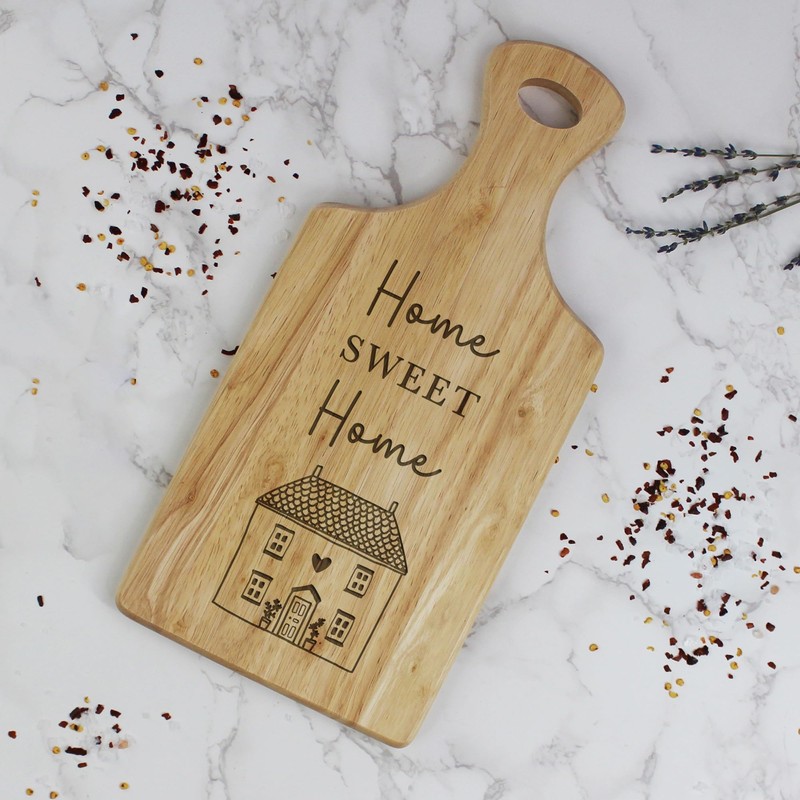 eBuyGB Home Sweet Home Chopping Paddle Board, House Warming Gift,