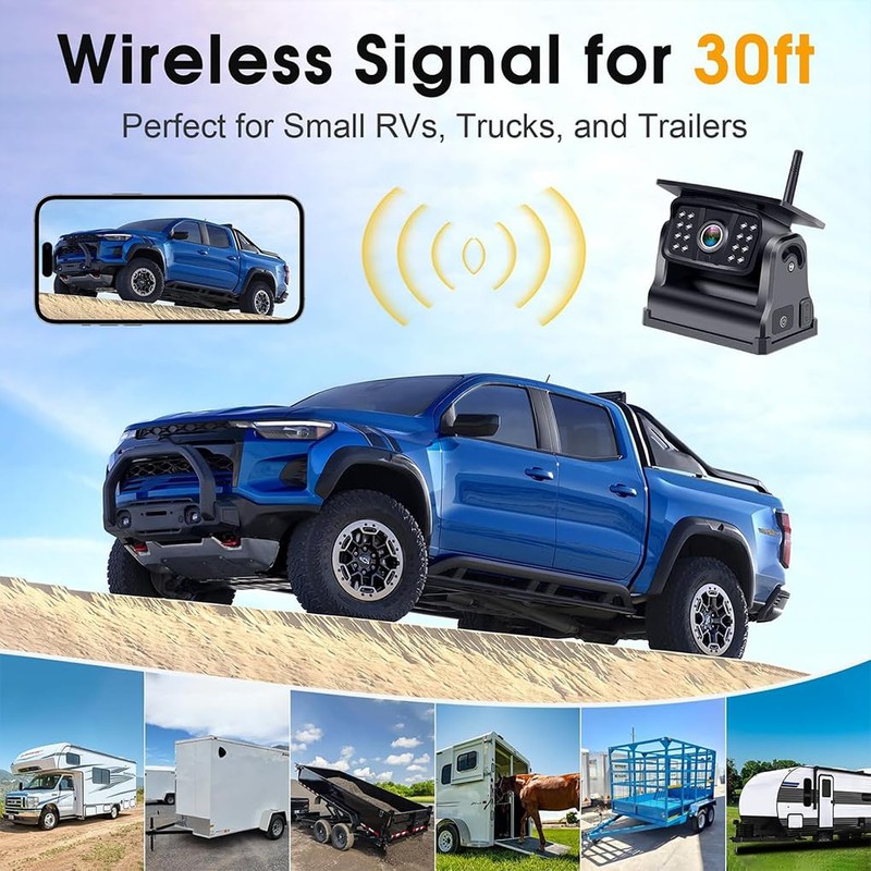 BEALIFE Wireless Backup Camera for Trucks Easy Install Waterproof RVS
