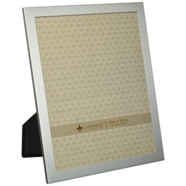 Lawrence Frames Brushed Silver 8 by 10 Metal Picture Frame