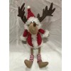 Delton Christmas Santa Moose Doll Shelf Sitter Delton 15" New