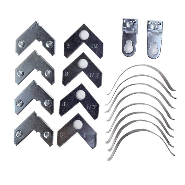 18PCS Silver Metal Photo Frame Hardware Accessories L Shaped Angle