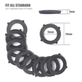 Unbranded 30 Pack Garden Hose Rubber Washers – Fits Standard 3/4" Hose, Shower Hose & Fauc