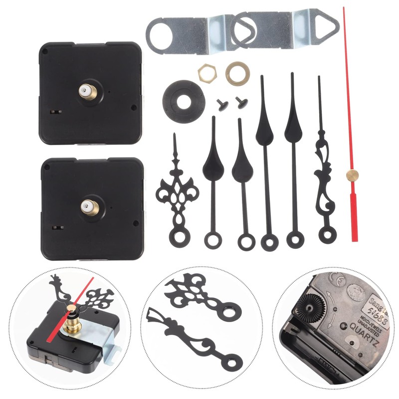 LALAFINA 2 Sets DIY Clock Movement Mechanism with Hands Kit