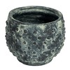 Creative Co-Op Distressed Terra Cotta Hobnail Planter, Black
