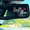 Set 2Pcs Salty Bible Rearview Mirror Decal Red Heart Bible