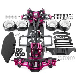 WEFEINO 1/10 Alloy & Carbon AWD 4WD Drift Racing Car Frame Body Kit for Sakura D4 RC Road Drift Car Upgrade Parts