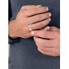Trilani Mens Engagement Ring 925 Sterling Silver Mens Wedding Band