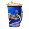 Reusable Iced Coffee Cup Sleeve Sea Turtle Ocean Neoprene Insulated