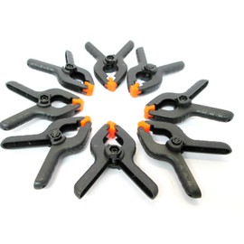 Toolzone 8Pc 65mm (2-1/2") Black Plastic Clamp