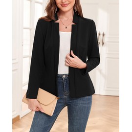 MINTLIMIT Women's Casual Blazer Long Sleeve Open Front Lightweight Work Office Blazer Jacket with Pockets 2025 Black