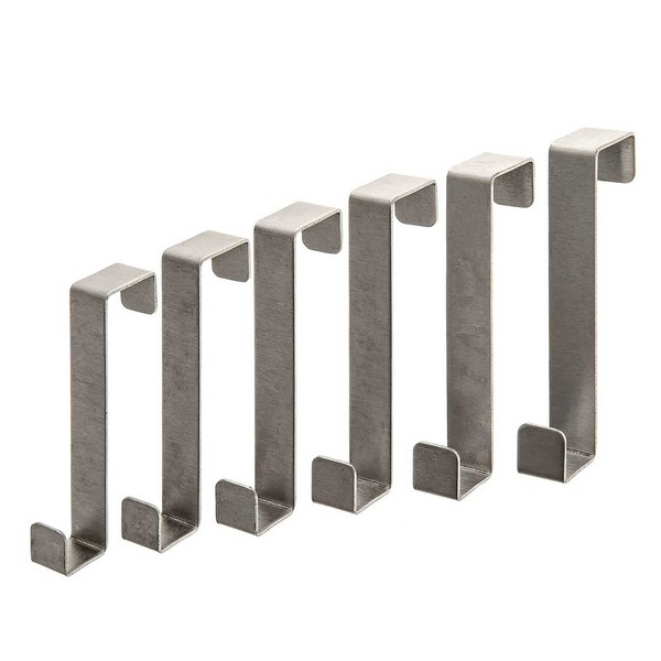 SIDCO Door Hooks Stainless Steel 6 x Door Coat Hooks