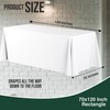 12 Pack White Plastic Table Cloth - 70 x 120