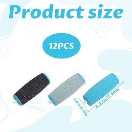 for Scholl Pedi Replacement Rollers,12PCS for Scholl Foot File Replacement Rollers,Foot File Replacements Pads Compatible with Scholls Express Pedi Feet Files