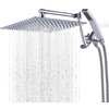 G-Promise All Metal 12 Inches Rainfall Shower Head with Handheld