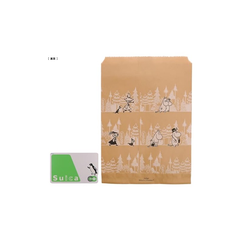 Indigo MOOMIN MP445 Moomin Wrapping Paper Bag, Flat Bag, M,