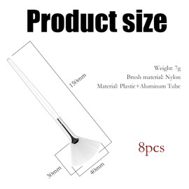 8 Stück Maskenpinsel,Masken Pinsel,Gesicht,Fächerpinsel,Kosmetik Zubehör,Silikon,Weich Make-Up,Bürsten Mit Transparentem Kunststoffgriff Gesichts-Bürsten Säure Applikator für Schlamm-Gesichtscreme