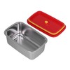 Lunch Box Red Non Pollution Good Sealing Lightweight Easily Clean