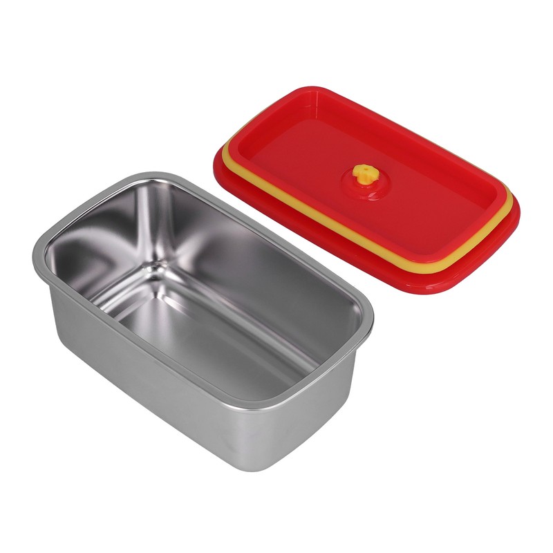 Lunch Box Red Non Pollution Good Sealing Lightweight Easily Clean