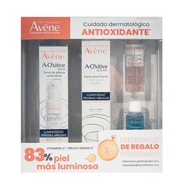 Avene, Kit A-Oxitive Sérum 30ml + A-Oxitive Crema de Día + Cleanance Gel Limpiador + Desmaquillante Bifásico, 4 piezas