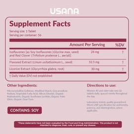 Usana Estropro Fitoestrógenos Apoyo Sintomático Durante Menopausia Tabletas Días Suministro