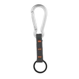 Aluminum D Ring Carabiners Clip with Strap D Shape Spring Loaded Gate Small Keychain Outdoor Camping Mini Lock Snap Hooks Spring Link Key Chain Durable