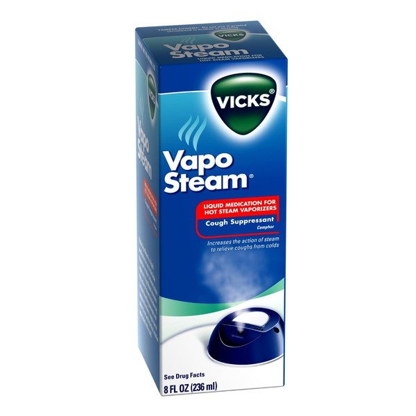 Vicks Vapo Steam Camphor Cough Suppressant, 8 Oz, Pack of 2