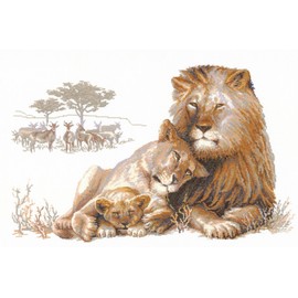 Riolis Premium Cross Stitch Kit - 100/013 - The Lion Paradise