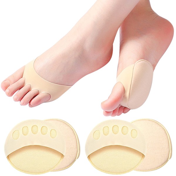 Forefoot Bandage Padded, 2 Pairs Forefoot Pads, Forefoot Shoe Pads, Metatarsal Foot Pad, Fabric Forefoot Metatarsal Pad, Foot Pad, Metatarsal Foot Pad for Men and Women, Pain Relief for Metatarsalgia