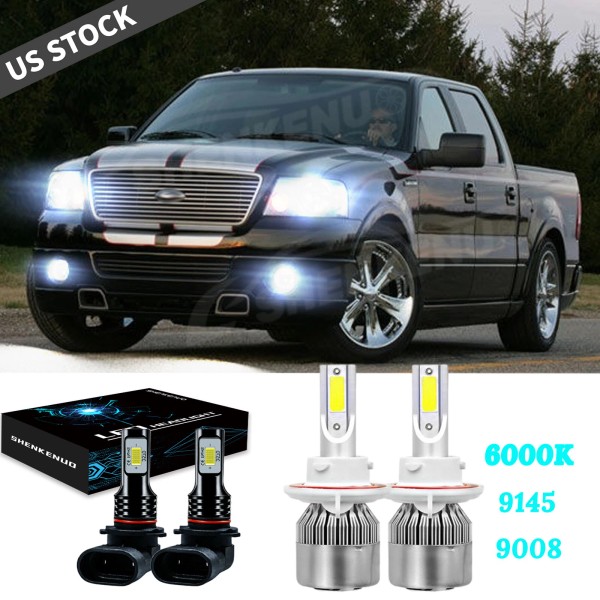 SHENKENUO Para For 2004-2014 Ford F 150 LED Faros delanteros