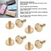50 Set Binding Rivet Round Flat Head Brass Slot Screw