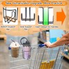 2 Pcs Updated Shopping Cart Cup Holders, Reusable Anti-Spill Hanging