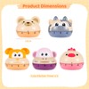 5 PCS Kitchen Timers, Cute Animal Mechanical 60-Minute Timing, Cow