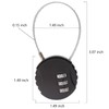 3 PCS 3-Digit Combination Lock Gym Locker Lock Waterproof Outdoor