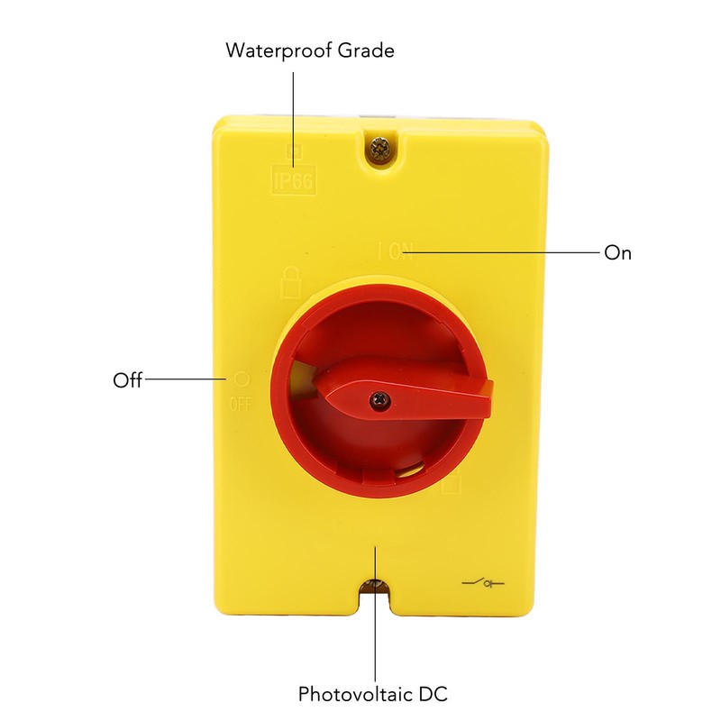Solar Disconnect Switch 4P 415V 25A PV Isolator Switch IP66