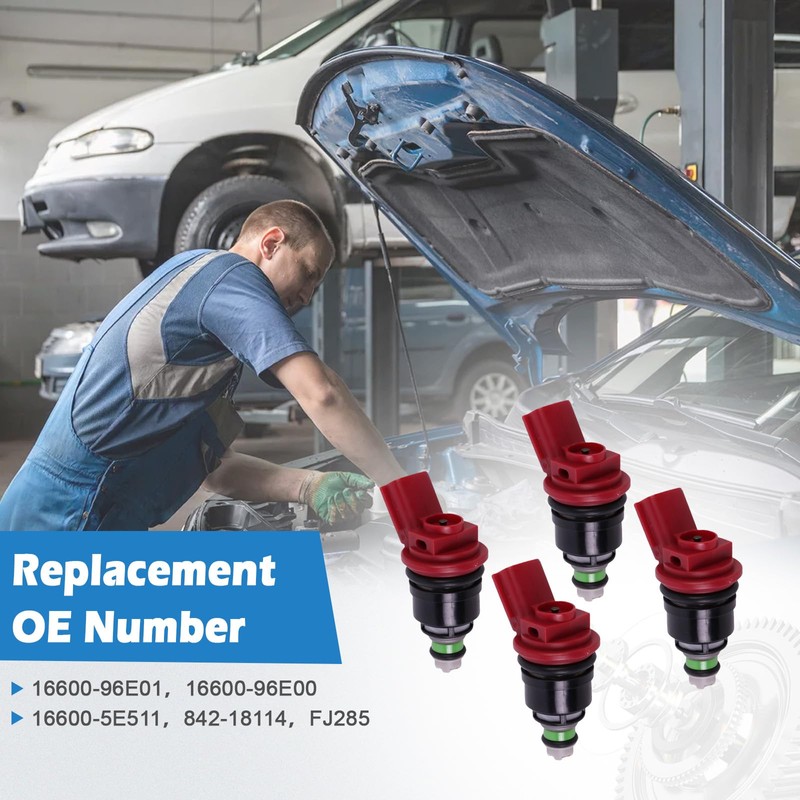 16600-96E01 FJ285 Fuel Injectors Fit for 1991-1999 Nissan 300ZX