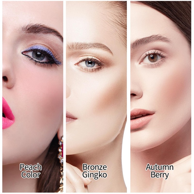 Face Blush Powder Makeup Soft Mushroom Blush for Cheeks Long