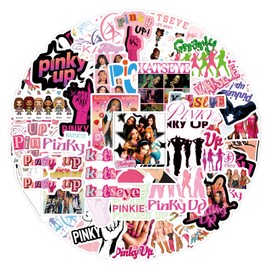 50Pcs Pinky UP Stickers for Water Bottle, Cool Kpop Idol KATSEYE Waterproof Vinyl Stickers for Adult Teen Girl Kids Laptop Skateboard Bike Guitar Laggage Travel Case Helmet Notebook Scrapbook