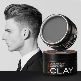 KooSwalla Hair Clay for Men, Matte Finish Long Last Mens Hair Styling Clay Extreme Hold Low shine Nautral Looking for Thick or Curly Hair with Natural Ingredient 100g
