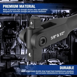 WORKPRO 16-inch Dual Heavy Duty Drive Breaker Bar With 360° Rotatable Head USA