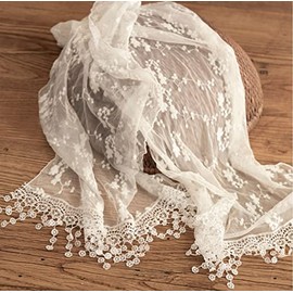 EDERA Newborn Photography Props Baby Photoshoot Wraps Girl Photo Posing Lace Layers (A White)