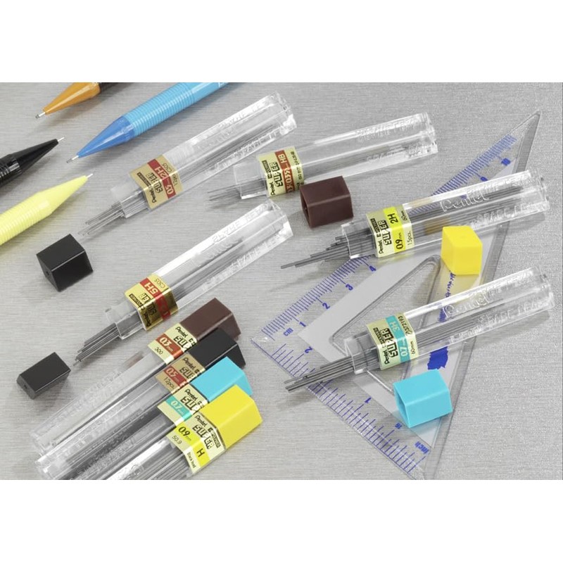 Pentel Lead Refills, B, 0.5 mm - Tube of 12
