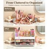Makeup Organizer for Vanity,Countertop Cosmetic Organizer with 2 Clear Drawers