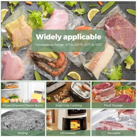 KOOSREEL Vacuum Rolls Vacuum Sealing Film 3 Rolls Vacuum Bags Vacuum Bags for Food, PA + PE