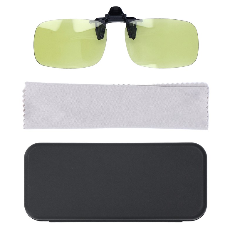 Polarized Clip On Glasses Day Night Duel Use Portable Polarized