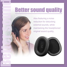 INF 1 Pair Replacement Ear Pads for B&O Beoplay H95 Sheepskin Leather, Reduce Disturbing Noise from Outside, Maintain Original Sound Quality