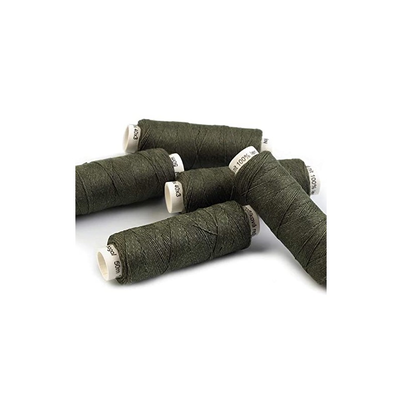 5 x 50 m Linen Yarn, Linen Thread, Flax Sewing