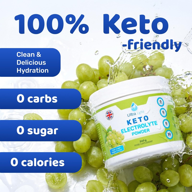 Ultra Lyte Keto Powder 240g – Fresh Green Grape Electrolyte