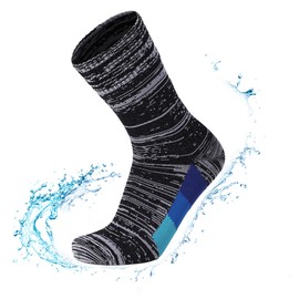 RANDY SUN Waterproof Socks Men Women Waterproof Socks Breathable Cold Resistant Outdoor Water Sports Bicycle Hiking Trail Rowing Skiing Cycling Hiking Golf 1 Pair, Ankle - Grey-Green