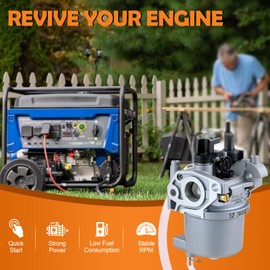 Huayi 16100-ZC0-015 Carburetor w/Gaskets Compatible with Honda EX1000 Generator