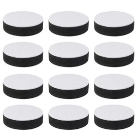Kyuionty Self-Adhesive Furniture Bed Risers Set of 12, Round Lift Risers Table Sofa Risers with Felt Pad - Adds 1/2" Height, Dia. 2.5", Black